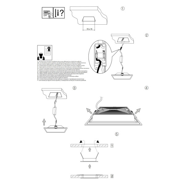 Точечный светильник IDEAL LUX GROOVE 20W SQUARE 3000K