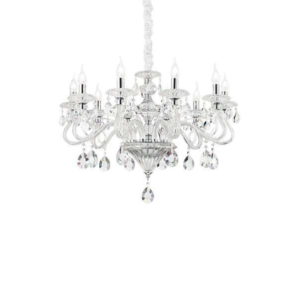 Хрустальная люстра IDEAL LUX NEGRESCO SP10 TRASPARENTE