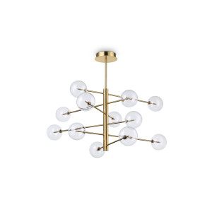 Люстра IDEAL LUX EQUINOXE SP12 OTTONE ANTICO