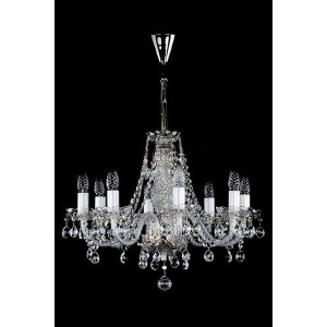 Кришталева люстра ARTGLASS MAGDA VIII nikl (CL)