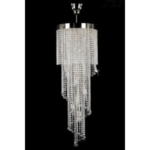 Кришталева люстра ARTGLASS SPIRAL 400x1200 balls CE nikl