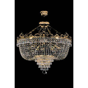 Кришталева люстра ARTGLASS CORINA III CE brass antiq