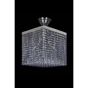 Кришталева люстра ARTGLASS LEANDRA 300x300 CE nikl