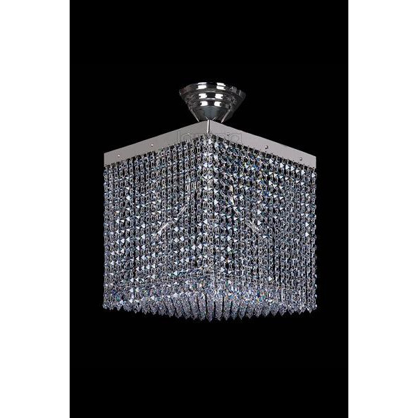 Кришталева люстра ARTGLASS LEANDRA 300x300 CE nikl