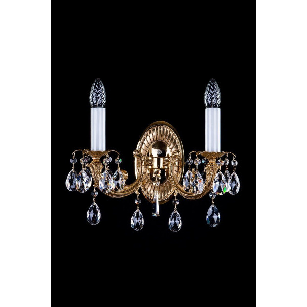 Кришталеве бра ARTGLASS SAGA II brass antiq (CE)