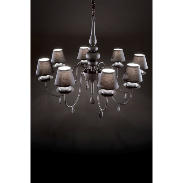 Люстра IDEAL LUX BLANCHE SP8 NERO