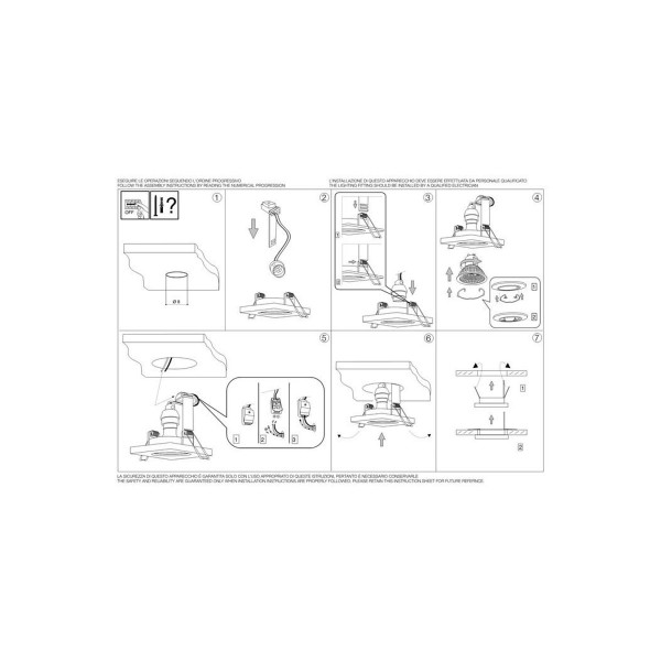 Точечный светильник IDEAL LUX BLUES SQUARE TRASPARENTE