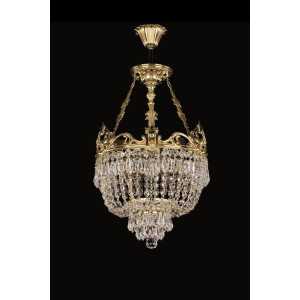 Кришталева люстра ARTGLASS CORINA I CE brass antiq Кришталева люстра ARTGLASS CORINA I CE brass antiq