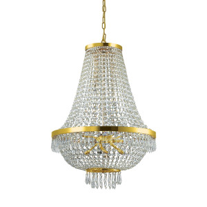 Кришталева люстра IDEAL LUX CAESAR SP12 ORO