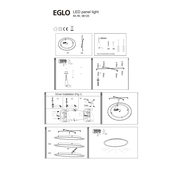Светильник потолочный EGLO 98215