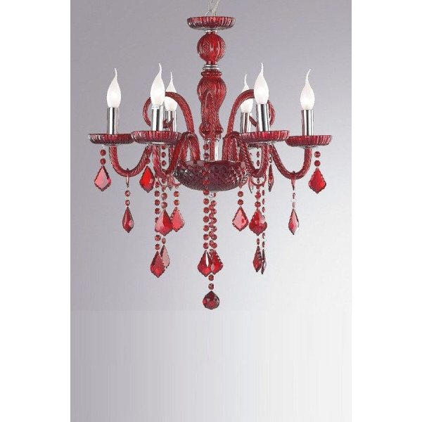 Хрустальная люстра IDEAL LUX GIUDECCA SP6 ROSSO