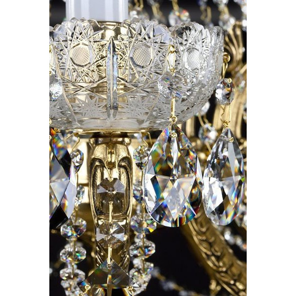 Хрустальная люстра ARTGLASS CR 0006/10/20 brass antiq (CE)