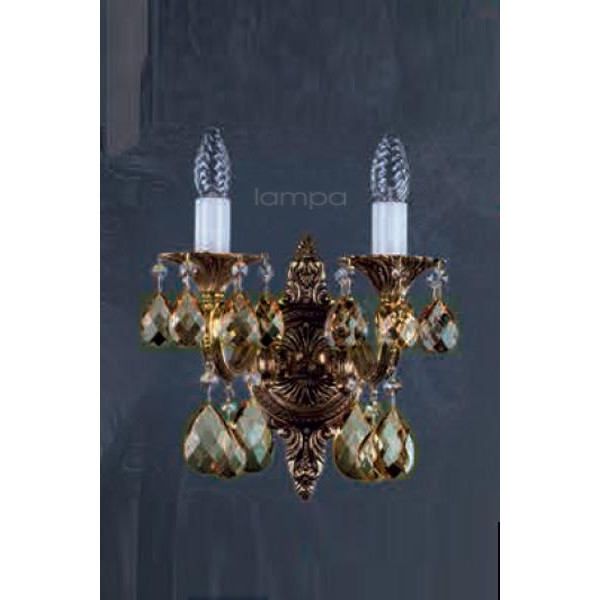 Хрустальное бра ARTGLASS SARKA II brass antiq (CE, (8003))