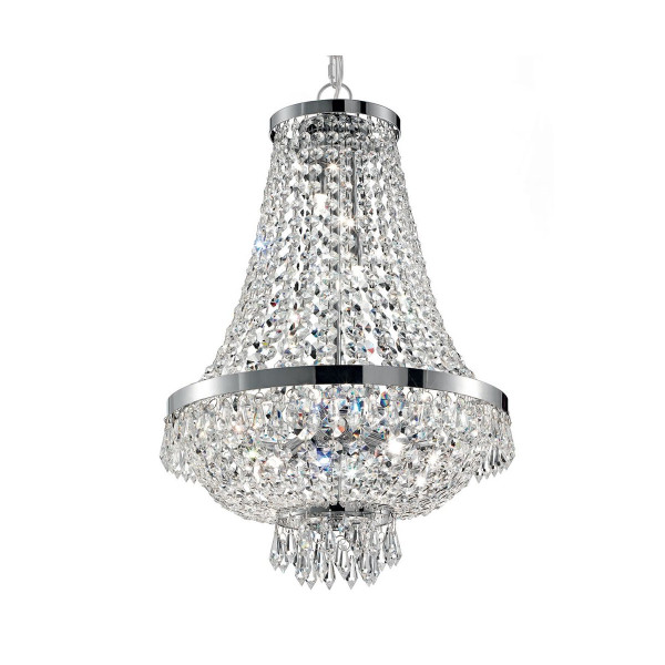 Хрустальная люстра IDEAL LUX CAESAR SP12 CROMO