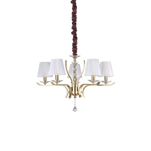 Люстра IDEAL LUX PEGASO SP5 OTTONE SATINATO