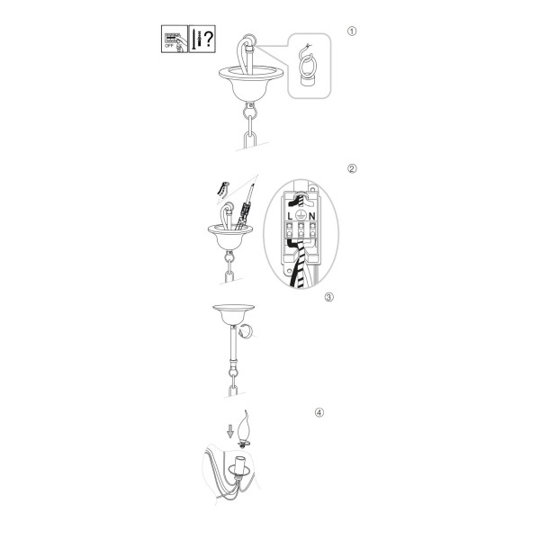 Люстра IDEAL LUX CORTE SP12 RUGGINE