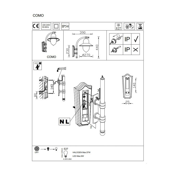 Светильник уличный NORLYS 370W
