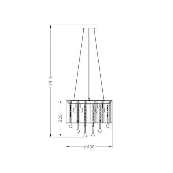 Люстра ZUMALINE RLD92174-8B