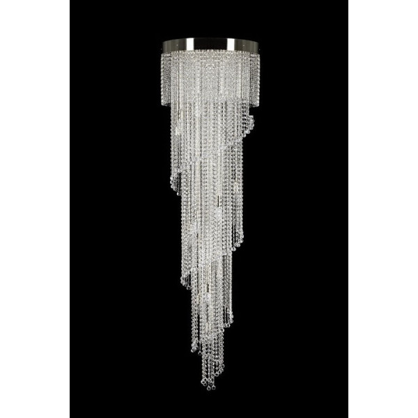 Кришталева люстра ARTGLASS SPIRAL 500x1800 balls CE nikl
