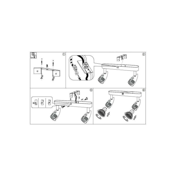 Светильник направленный IDEAL LUX ALFA AP2 NICKEL