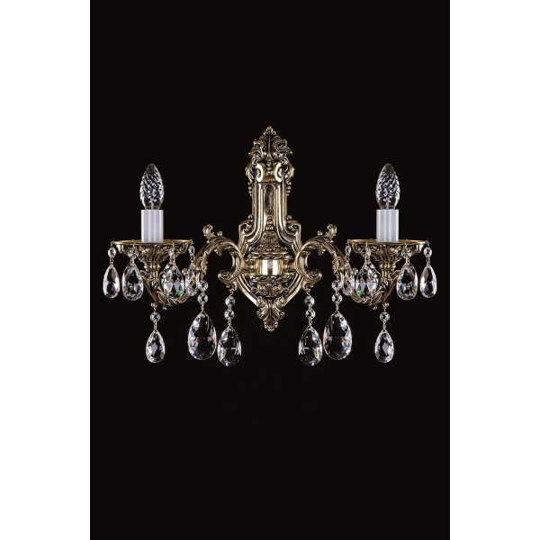 Хрустальное бра ARTGLASS CR 0011/02/20 brass antiq (CE)