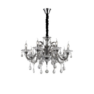 Кришталева люстра IDEAL LUX COLOSSAL SP8 GRIGIO