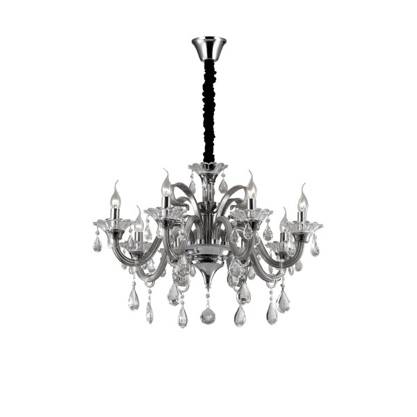 Хрустальная люстра IDEAL LUX COLOSSAL SP8 GRIGIO