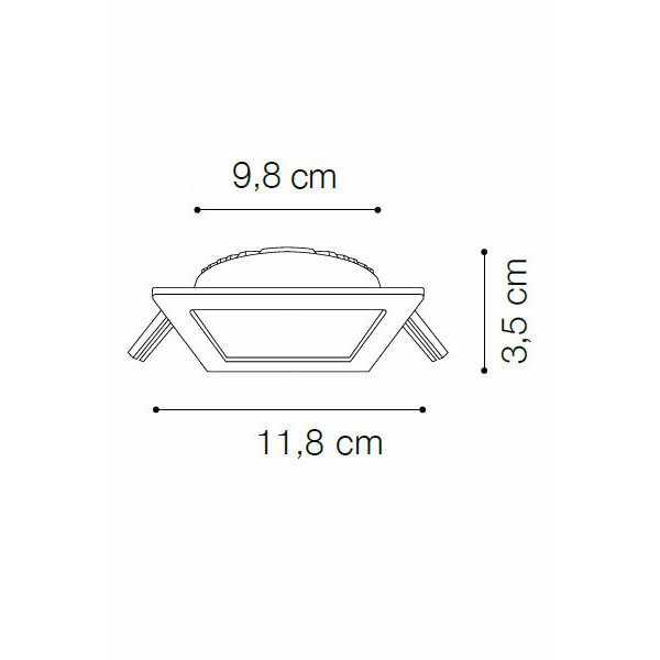 Точечный светильник IDEAL LUX GROOVE 10W SQUARE 3000K
