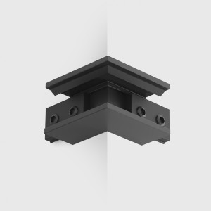 З'єднувач накладний стіна-стіна зовнішний MINI_LINE42 CORNER S OUT, L39.5mm, W39.5mm, H19mm, чёрный (07.S90OUT.BK)