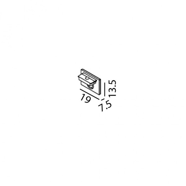 Заглушка MINI_LINE42 END CAP R/S, белый (07.R/SECAP.WH)