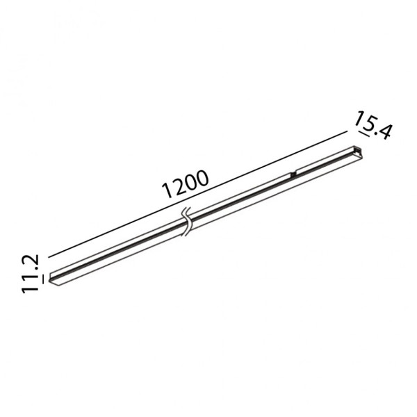Трековый линейный светильник MINI_LINE LINEA 1200 мм 42V 3000K (белый)