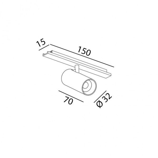 Трековый прожектор MINI_LINE TUB S A 42V 3000K (латунь)