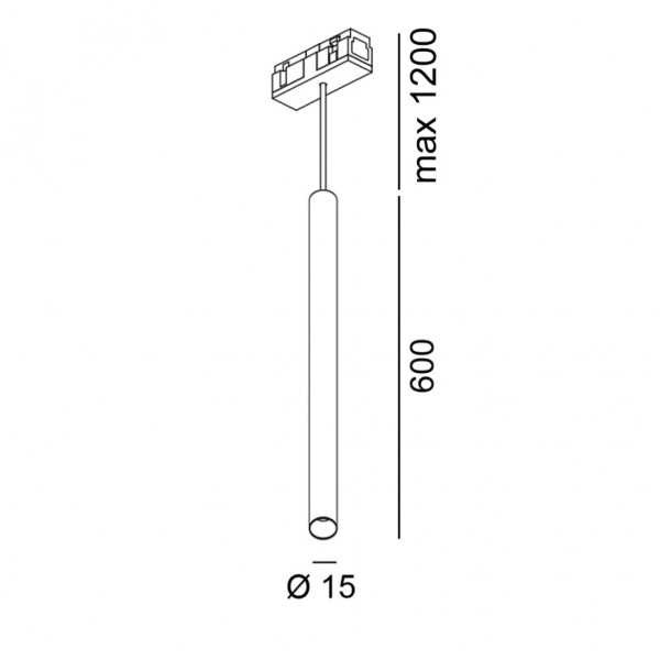 Подвесной светильник IN_LINE TUB XS P, 3000K (чёрный)