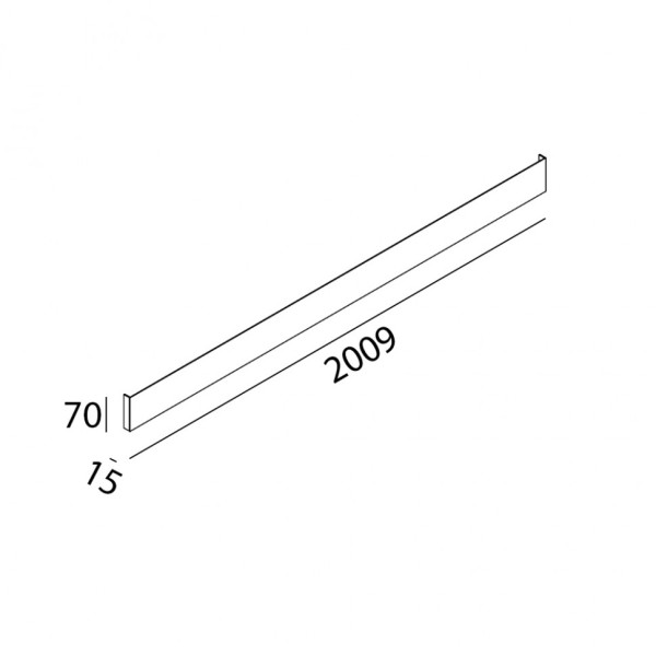 STRAIGHT, L2009mm, H70mm, sp15mm, 36W LED,3600lm, 3000K белый (02.7015.2.930.WH)