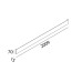 STRAIGHT, L2009mm, H70mm, sp15mm, 36W LED,3600lm, 3000K белый (02.7015.2.930.WH)