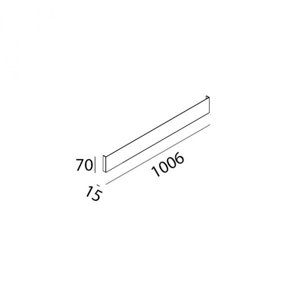 STRAIGHT, L1006mm, H70mm, sp15mm, 18W LED,1800lm, 3000K белый (02.7015.1.930.WH)