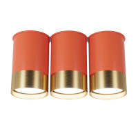 Точечный светильник Pikart BP тройной Coral Gold 6353-1
