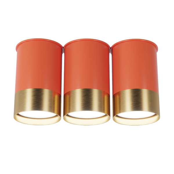 Точечный светильник Pikart BP тройной Coral Gold 6353-1