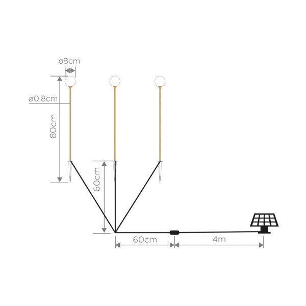 NEWGARDEN BRUNA 80 x3 LUMBRU080BRSWNW