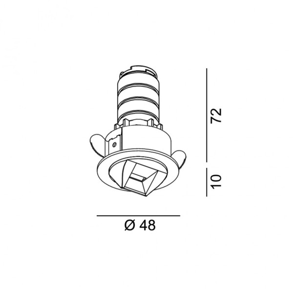 Nano R WW, D48мм, H80мм, LED 6W 3000K, белый (01.3912.6.930.WH)