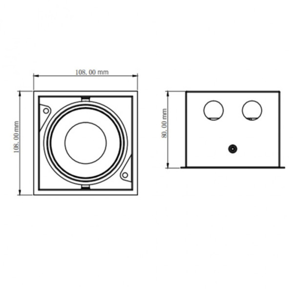 KARDAN, L108mm, W108mm, H80mm, LED 9W, 3000К, белый (01.6100.13.930.WH)