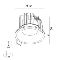 RIO, D82mm, H56mm, LED 9W, 4000К, белый (01.6480.10.940.WH)
