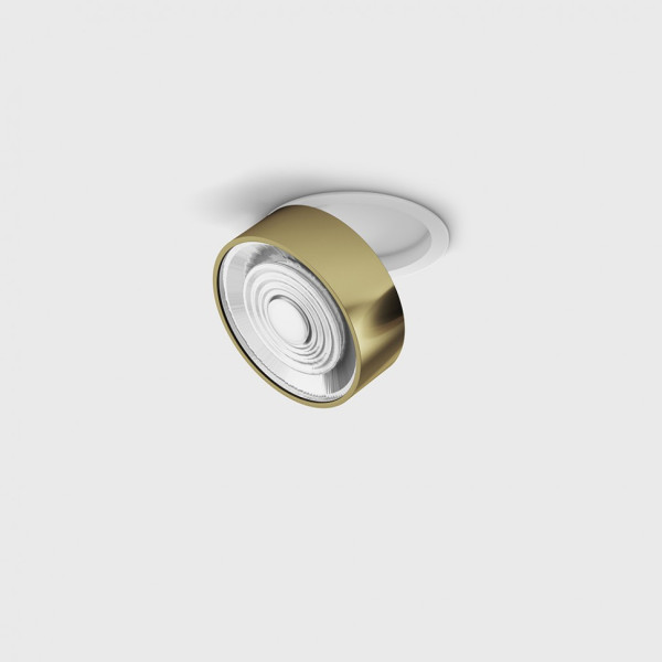 SOL IN, D95мм, H33мм, LED 14W 4000K, белый-золотой (01.9533.14.940.WH + SOL RING BRASS)