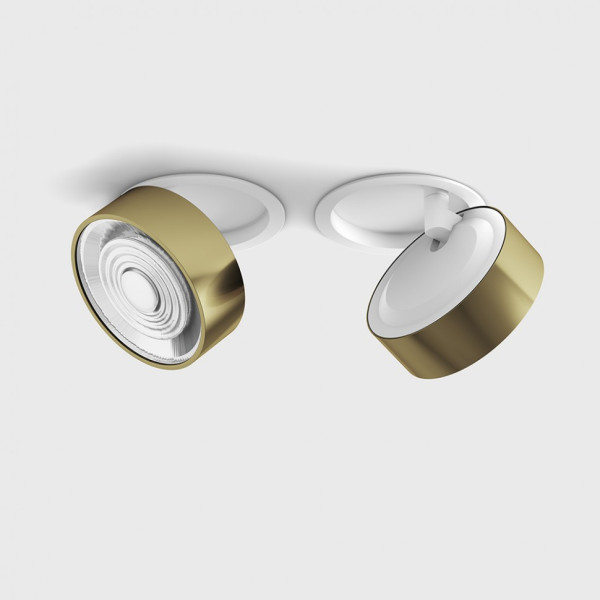 SOL IN, D95мм, H33мм, LED 14W 4000K, белый-золотой (01.9533.14.940.WH + SOL RING BRASS)