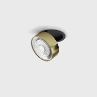 SOL IN, D95мм, H33мм, LED 14W 3000K, черный-золотой (01.9533.14.930.BK + SOL RING BRASS)