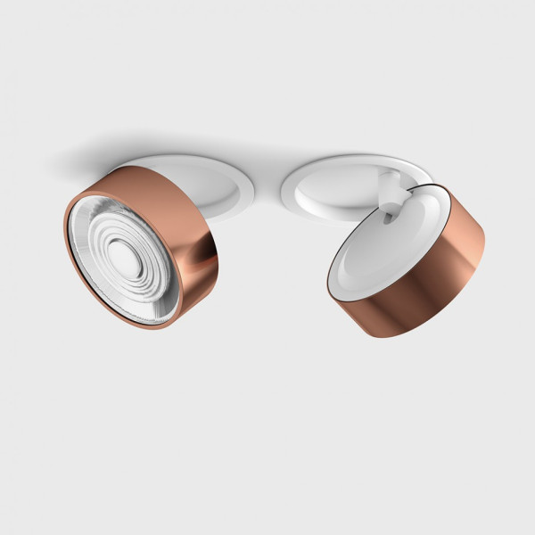 SOL IN, D95мм, H33мм, LED 14W 4000K, белый-медь (01.9533.14.940.WH + SOL RING COPPER)