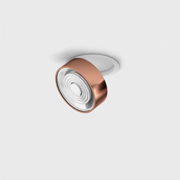 SOL IN, D95мм, H33мм, LED 14W 4000K, белый-медь (01.9533.14.940.WH + SOL RING COPPER)