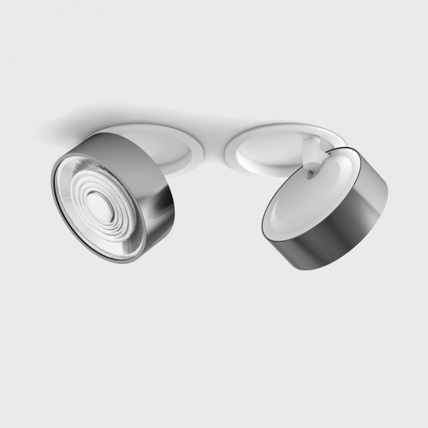 SOL IN, D95мм, H33мм, LED 14W 4000K, белый-хром (01.9533.14.940.WH + SOL RING CHROME)